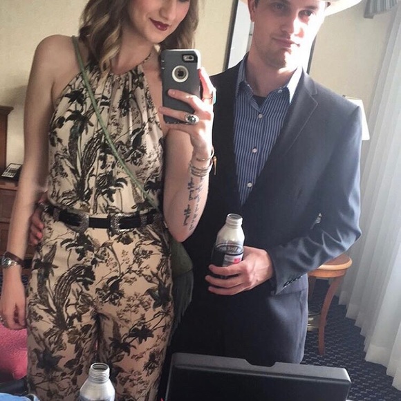 Free People floral halter jumpsuit - Picture 7 of 7